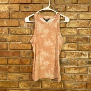 Simply Vera Vera Wang Peach Tie-Dye Tank Top